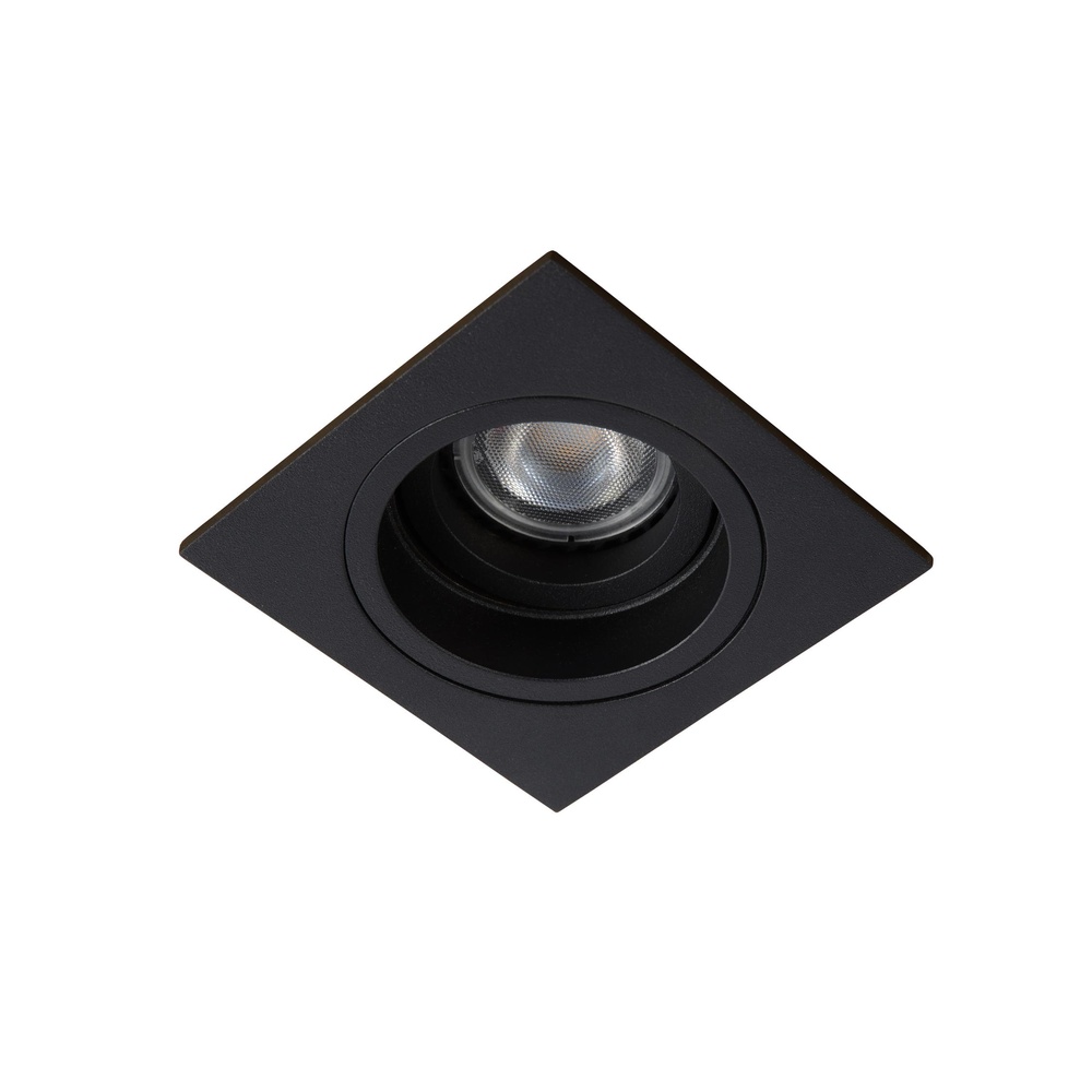 Lucide Vierkante inbouwspotEmbed zwart - 22959/01/30